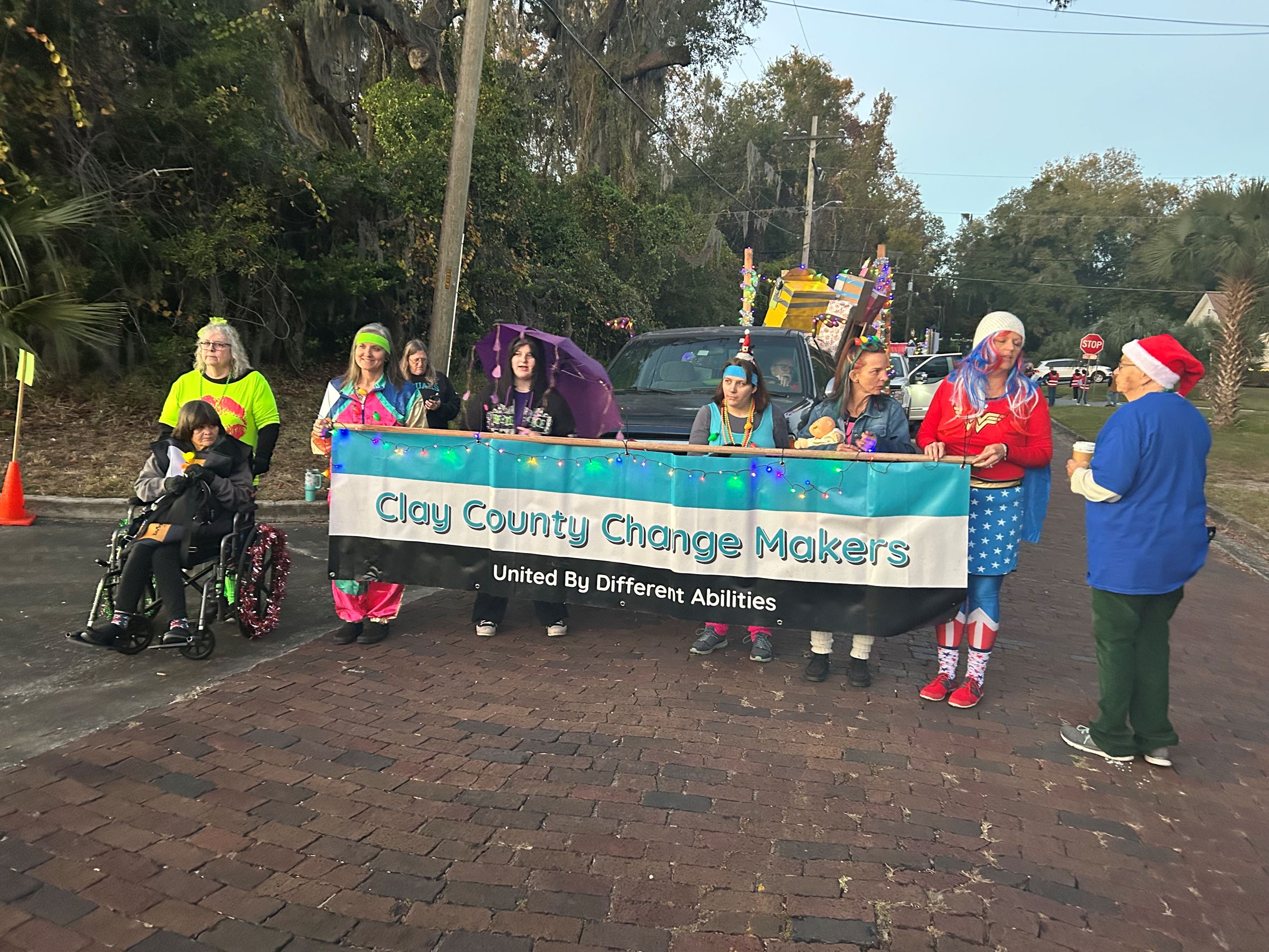 Parade participants lining up before parade