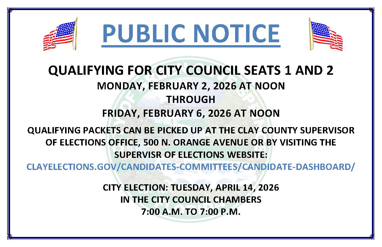 Public Notice for Dates for Qualifying Voter Registration Election, February 2 through 6